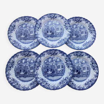 6 assiettes à dessert en porcelaine johnson brothers