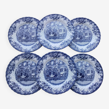 6 Johnson Brothers Porcelain Dessert Plates