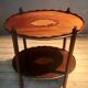 English 2-tier mahogany pedestal table