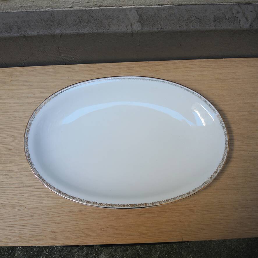 Old Large Oval Dish - Rheinpfalz Hartporzellan Germany