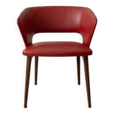 Fauteuil vintage années 50 rouge