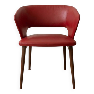 Fauteuil vintage années 50 rouge