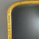 Grand Miroir En Bois Doré à Fronton Arrondi, Fin XIXe