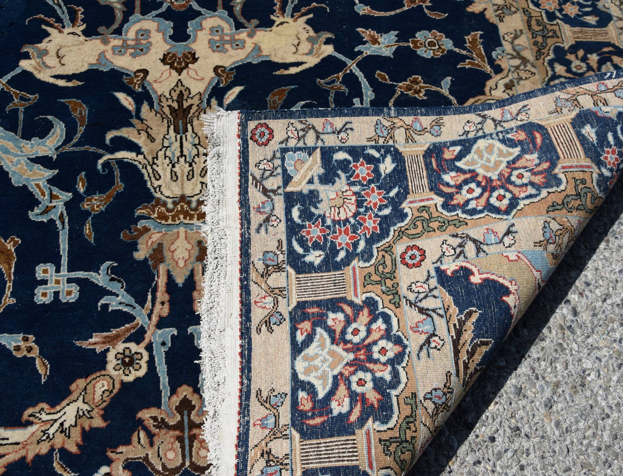 Iranian oriental carpet Kashan - handmade: 1.42 x 2.00 metres in Wool and Silk