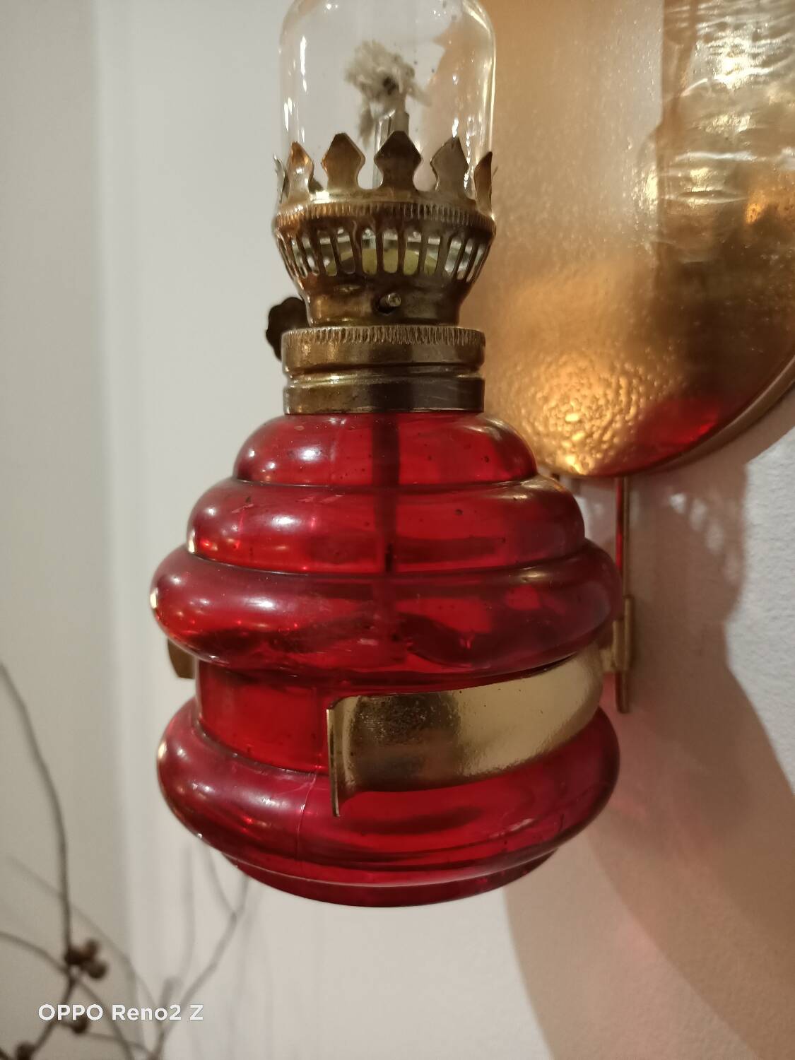 Lampe à pétrole murale