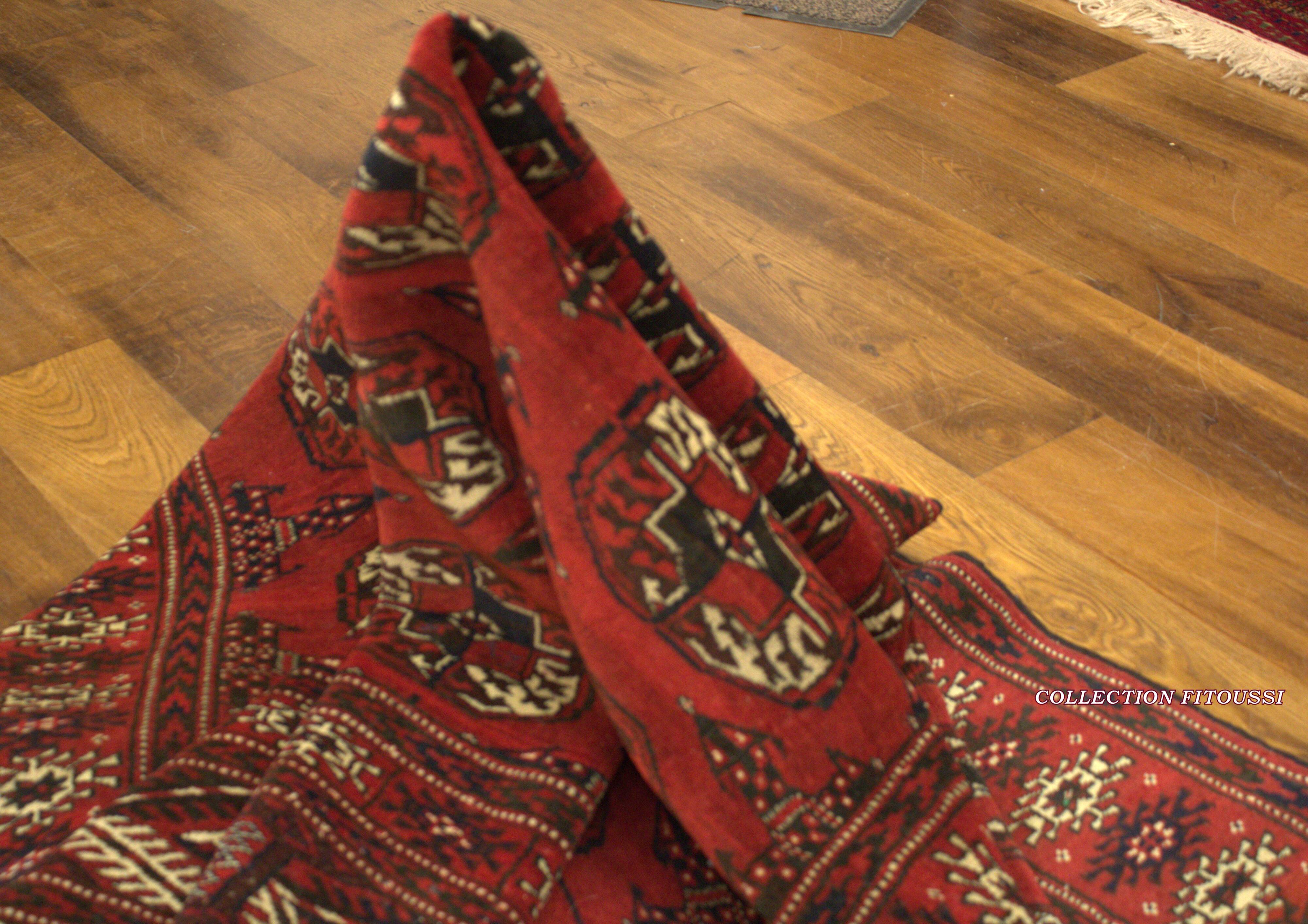 Tapis turkmene boukhara royal ancien 1950 - 152x232cm