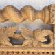 Fronton de porte en bois sculpture vintage wall art antique