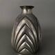René Delavan Art Deco pewter vase hammered brassware