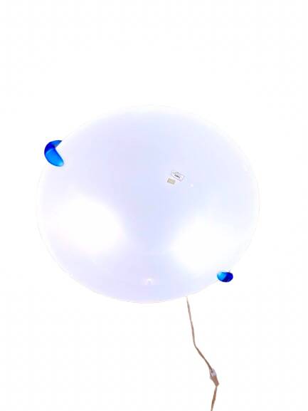 Large white Murano glass ceiling light, Italy, 1980s