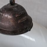 Two tone mid-century french pendant light