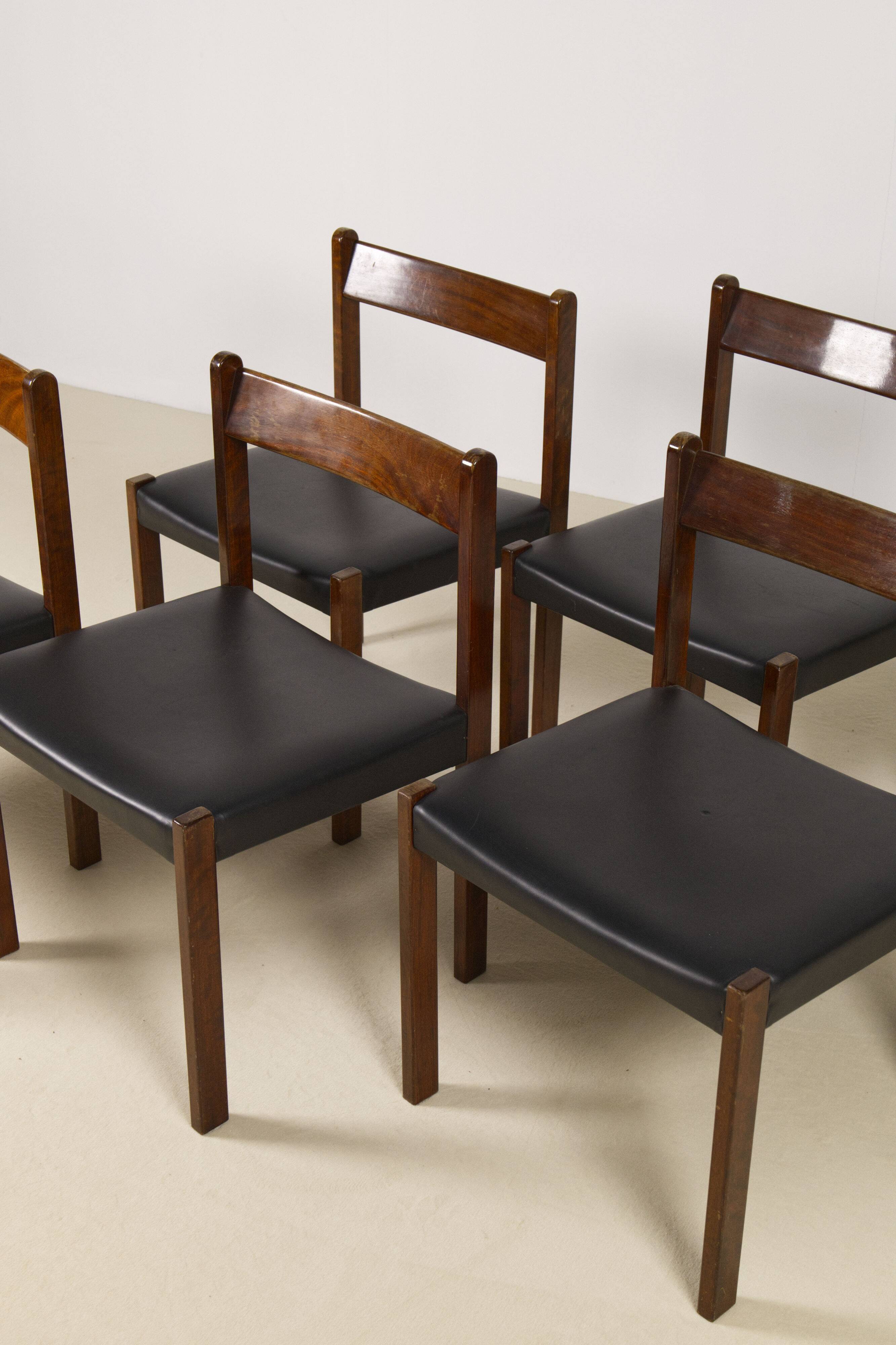 6x Dining chairs Alfred Hendrickx for Belform, 1960s, Belgium