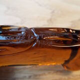 Set of 4 Biot knife holders in amber glass