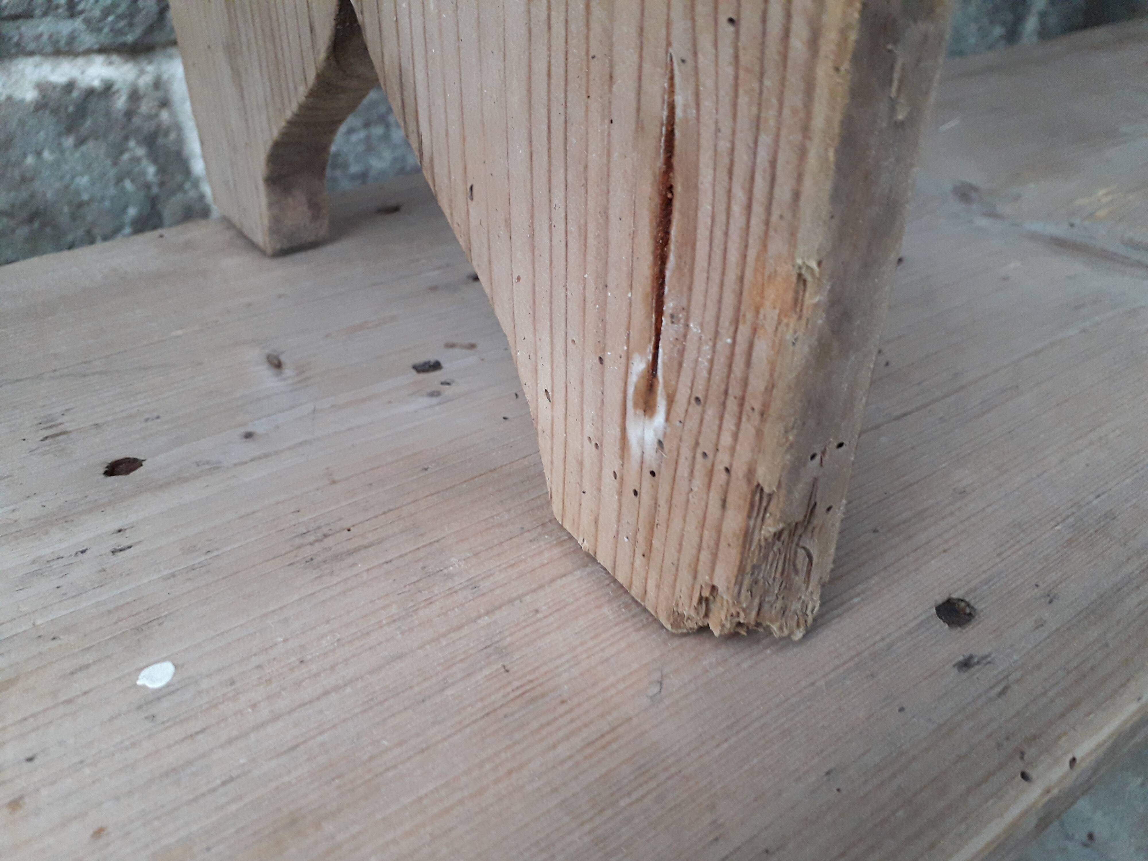 Pair of rustic benches 265 cm