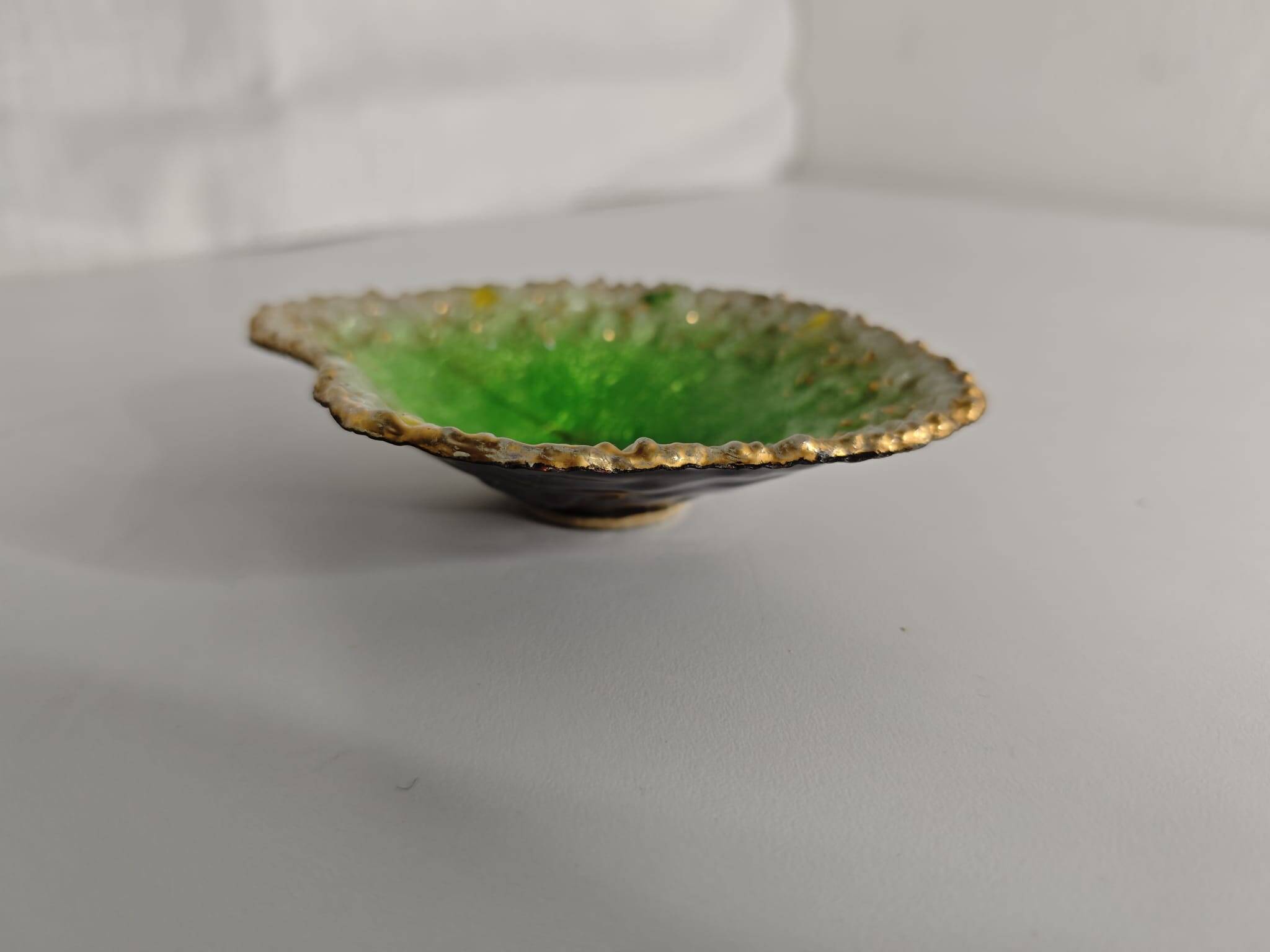 Enamelled bowl on silver