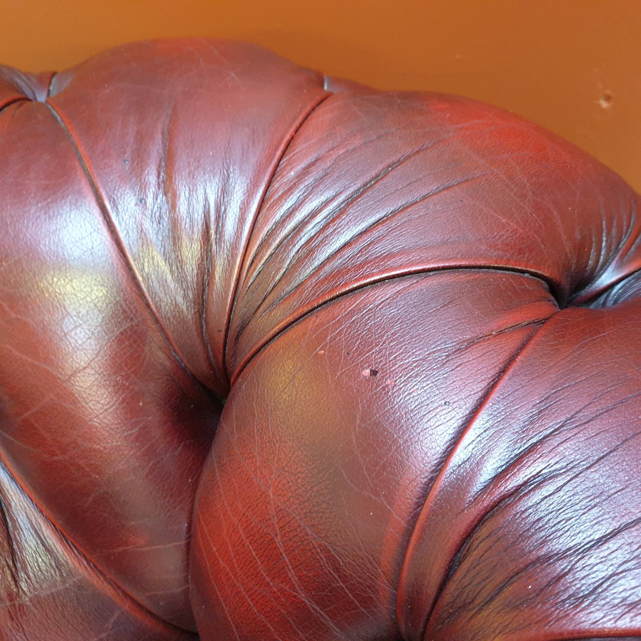 Classic oxblood red Chesterfield chair