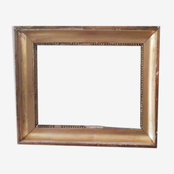 Wooden frame gilded with leaf , XIX th , 41,5 cm x 34 cm