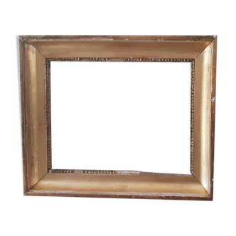 Wooden frame gilded with leaf , XIX th , 41,5 cm x 34 cm