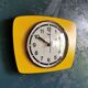 Vintage clock silent rectangular wall clock "Yellow Flash"