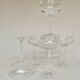 Set of five champagne glasses