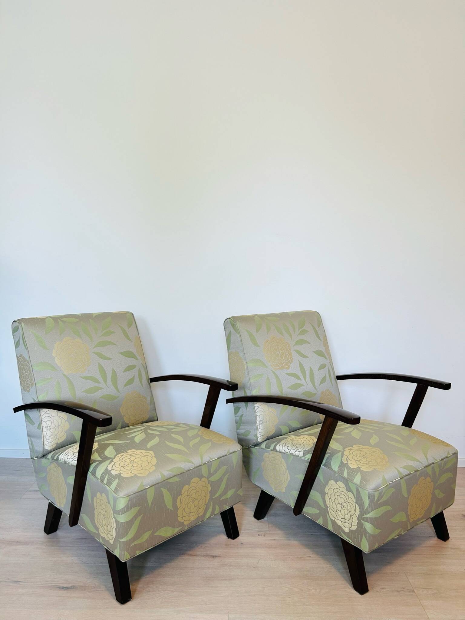 Art Deco Armchairs, Prague, 1950s, Set of 2
