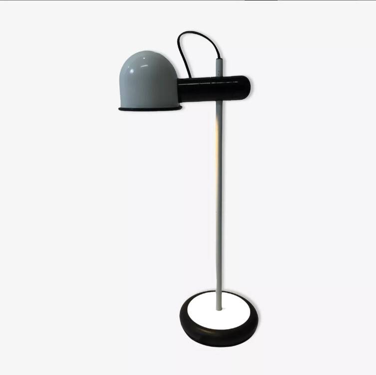 Lampe de chevet ou de bureau, blanche, vintage Fabbian