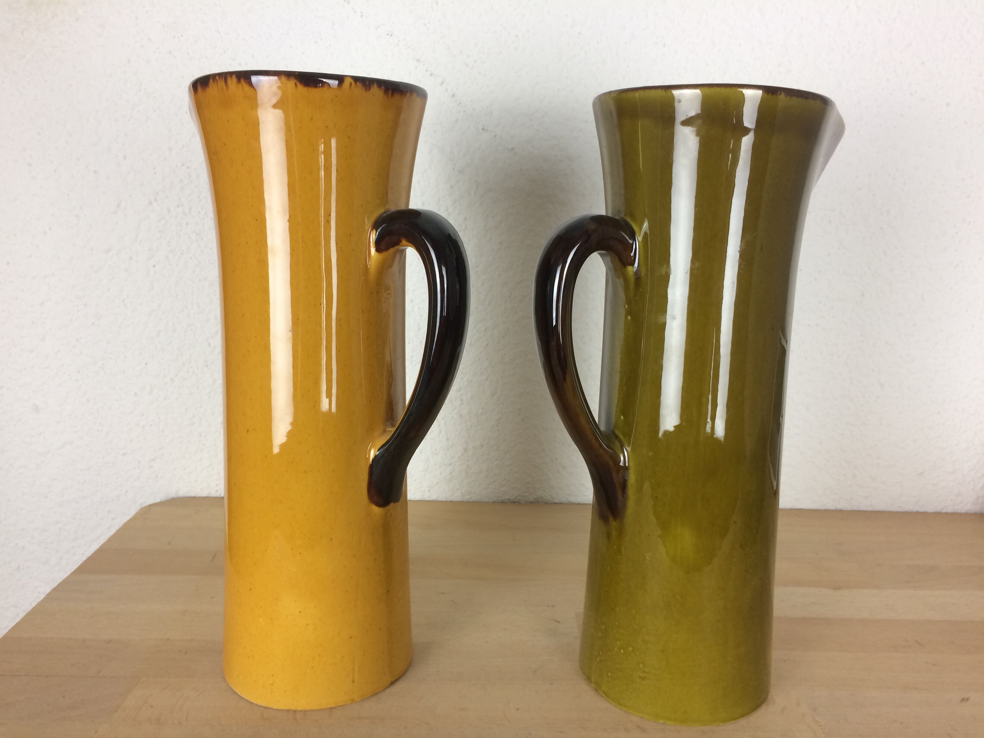 Pair of vases or pitcher Gladys by Claude Paci, Vallauris