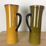 Pair of vases or pitcher Gladys by Claude Paci, Vallauris