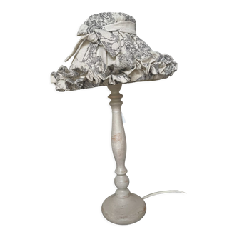 Lampe à poser taupe avec abat-jour