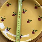 Hand painted yellow peach pattern plates - portugal