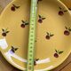 Hand painted yellow peach pattern plates - portugal