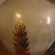 Grey glazed ceramic lamp with gold leaf by Louis Drimmer.