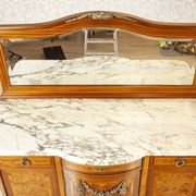 French Mahogany Buffet with Mirror, Late 19th Century