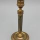 Pair of miniature candle holders in bronze dore restoration period nineteenth