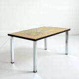 Coffee table / End table / Vintage hand-painted ceramic 1960