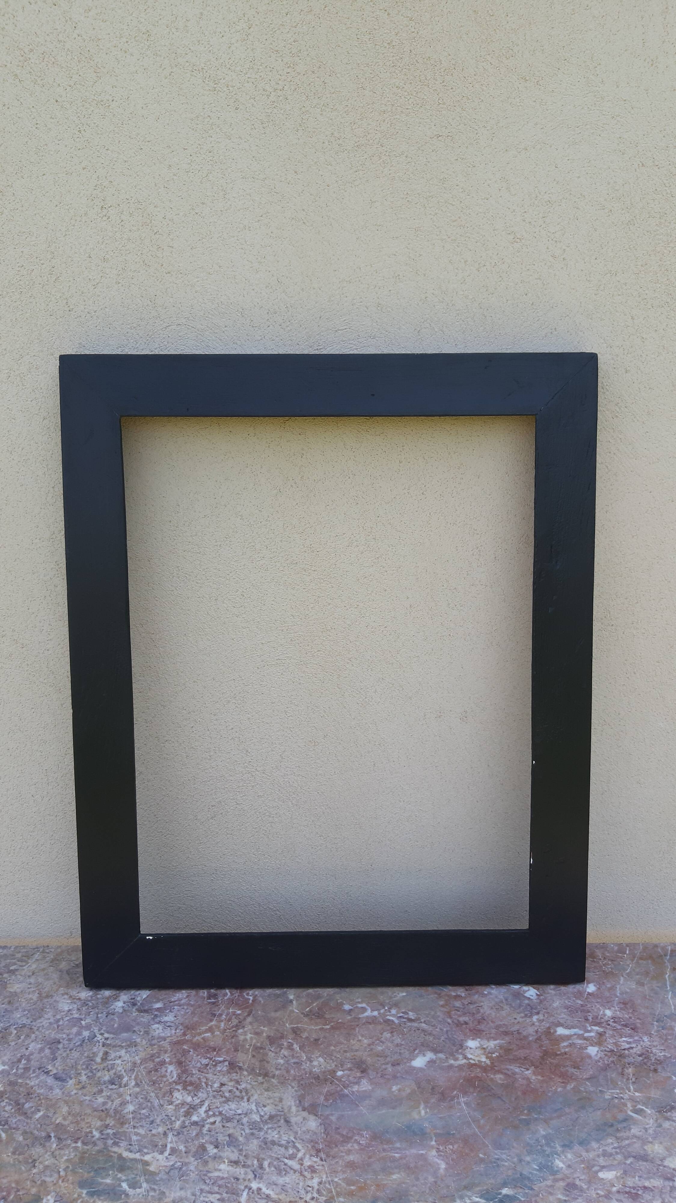 Black carved old frame