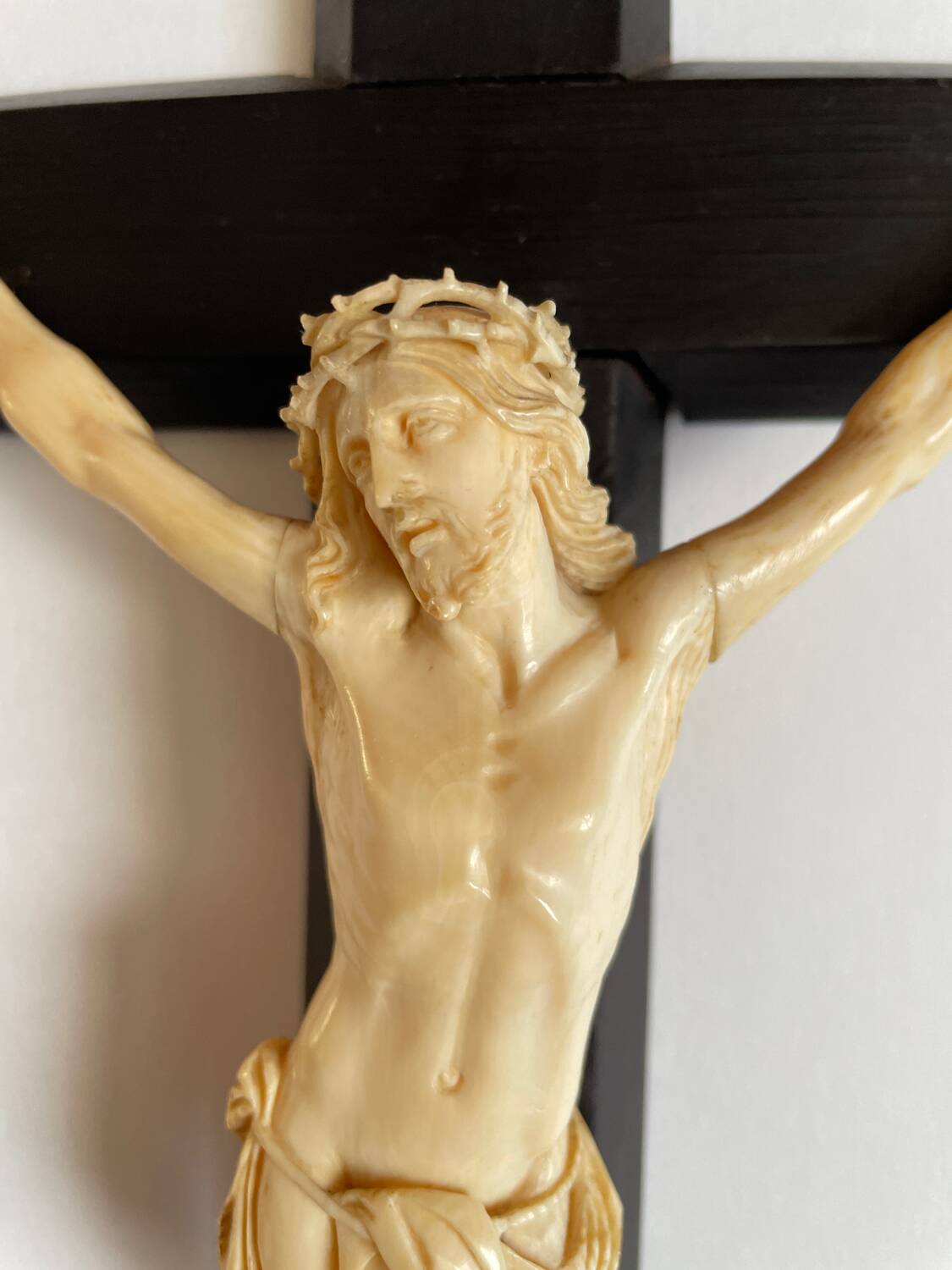 Christ on the cross, ivory and ebony