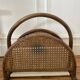 Review door in canning rattan and fabrics