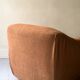 Club armchair in short terracotta velvet, Steiner Paris France 1970