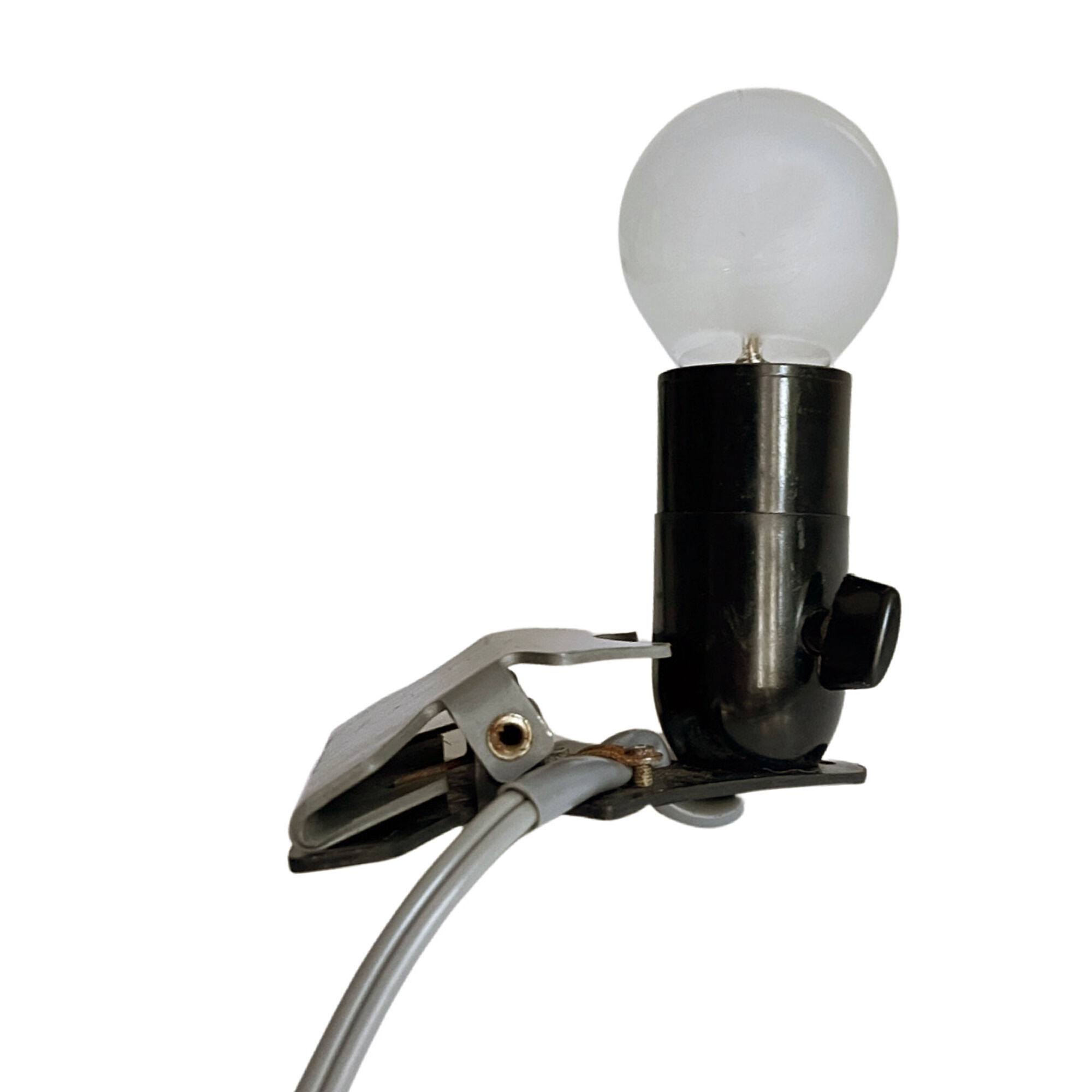 Clip-on small bedside lamp, Buchleseleuchte Germany 1950s
