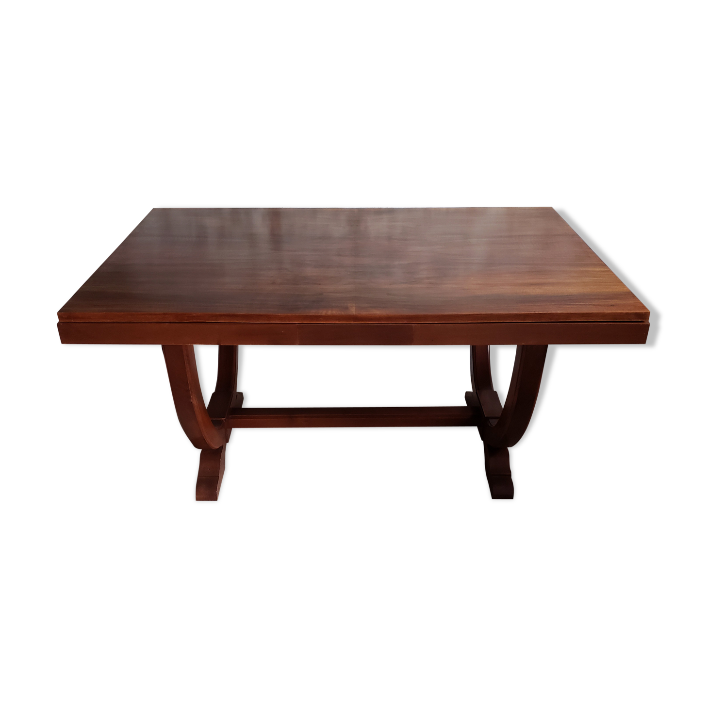 Walnut art-deco table