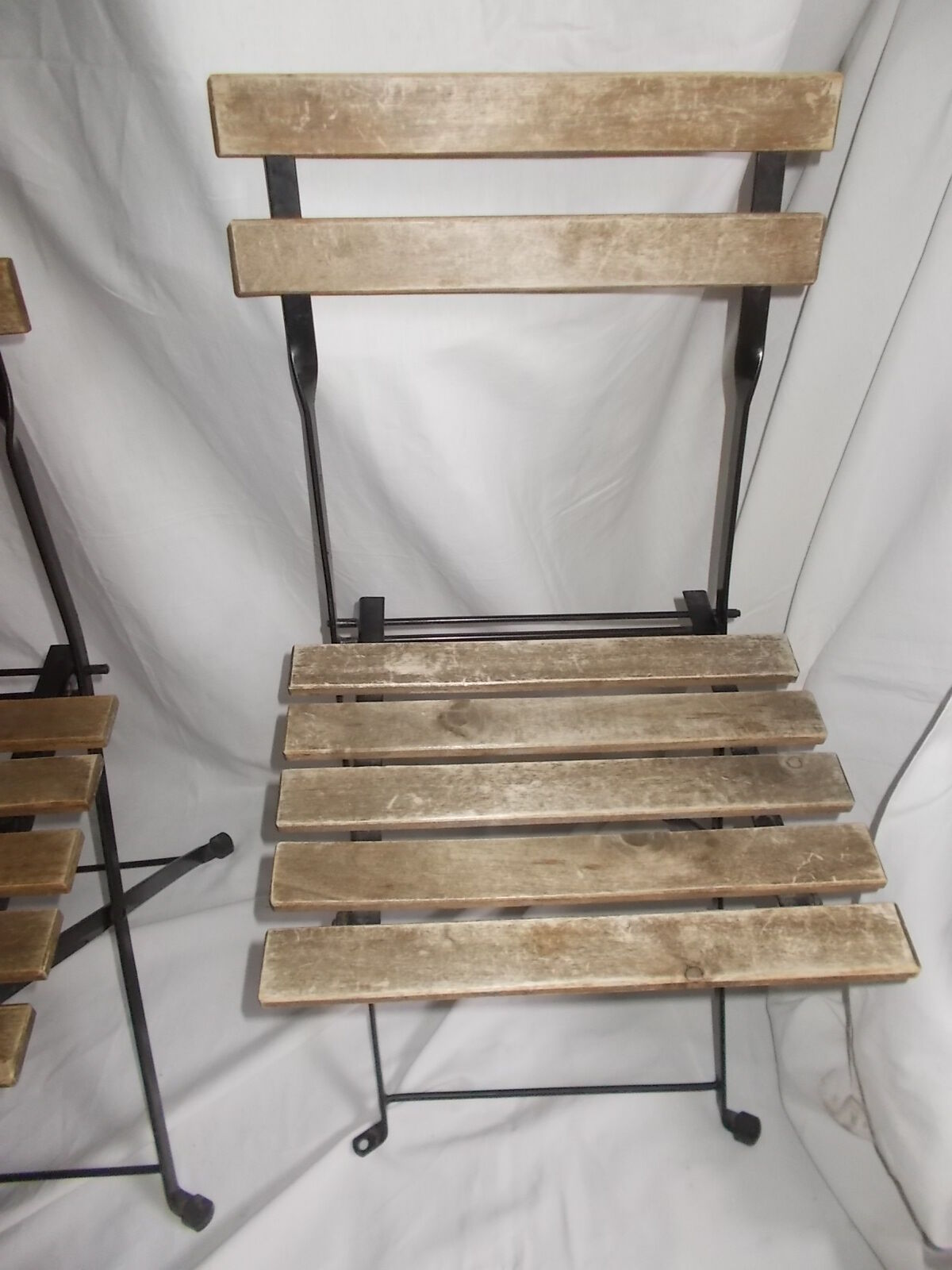 Old pair of folding garden chairs