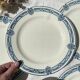 6 Flat plates Terre de fer bleu Salins model Arbois Ennege