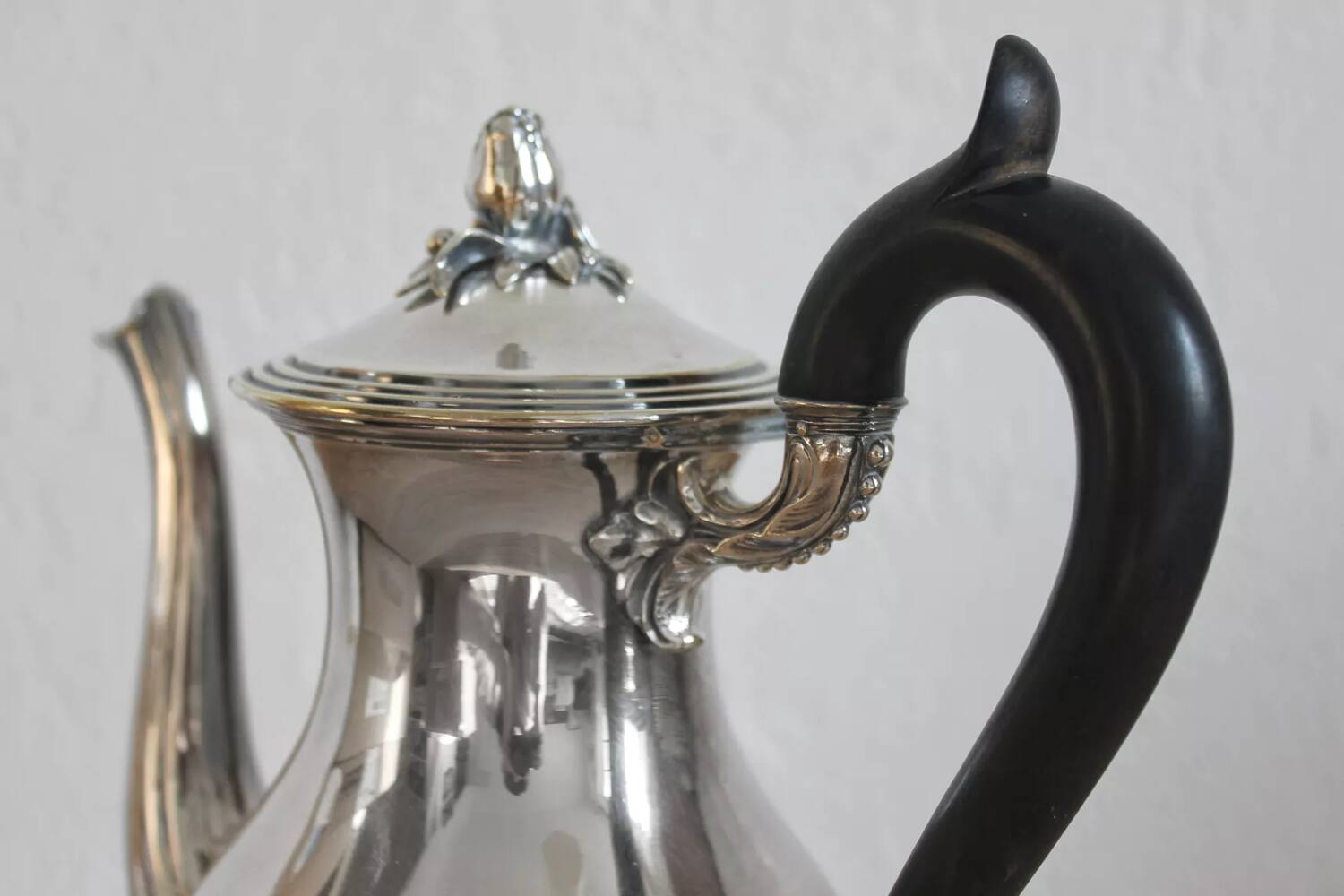 Antique silver-plated coffee pot by Christofle