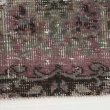Tapis de course vintage bordeaux doux fait à la main 3x9