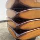 Cari Zalloni yellow brown ceramic lamp foot 1970