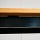 Long Canadian Pine Table with Black Legs