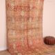 Peach Vintage Moroccan Rug 176 x 287 cm, Berber Wool Rug, Handmade Boho Rug