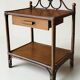 70s rattan bedside table / side table