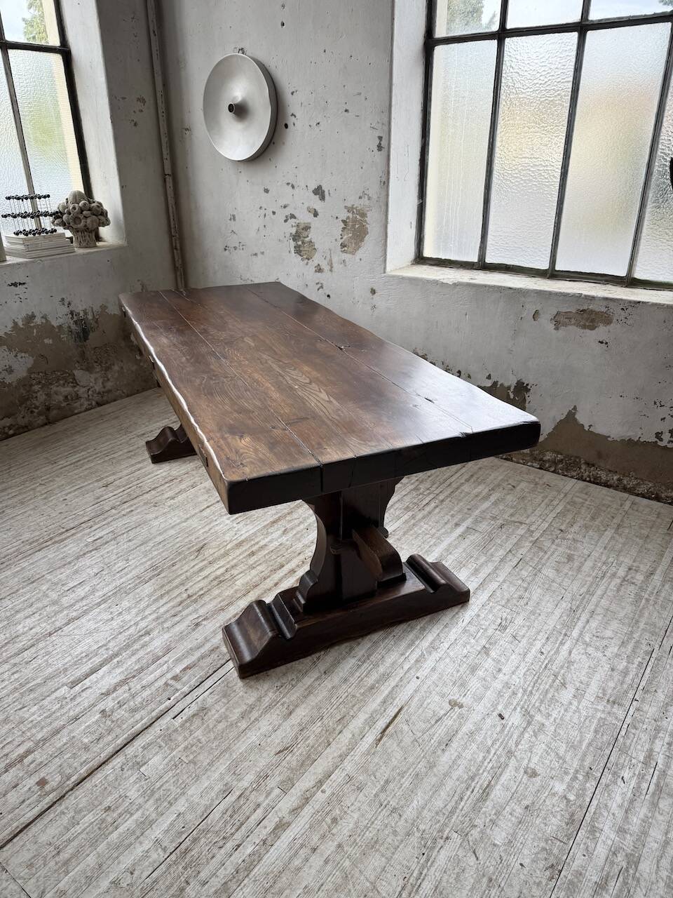 Table de monastère XXL en chêne, 19ème s.