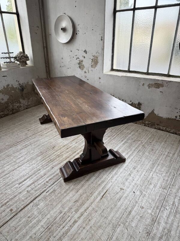 Table de monastère XXL en chêne, 19ème s.